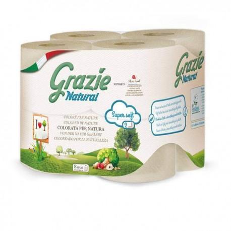 PAPIER TOILETTE COMPACT 8 ROULEAUX GRAZIE  dans votre magasin bio en ligne Etiketbio.eu