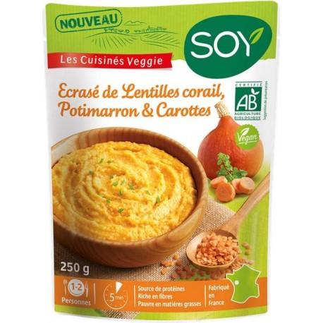 Ecrase lentilles potimarron carotte 250g Soy  dans votre magasin bio en ligne Etiketbio.eu