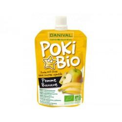 POKI BIO POMME BANANE EN GOURDE 90G DANIVAL  dans votre magasin bio en ligne Etiketbio.eu