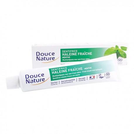 Dentifrice menthe haleine franche 75ml Douce Nature dans votre magasin bio en ligne Etiketbio.eu Dentifrice menthe haleine franche 75ml Douce Nature dans votre magasin bio en ligne Etiketbio.eu