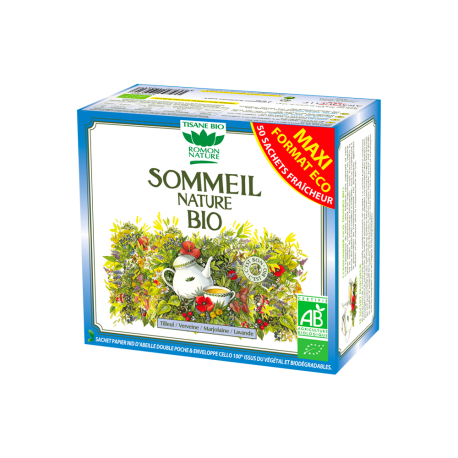 Sommeil nature format eco 50 sachets 80g Romon Nature dans votre magasin bio en ligne Etiketbio.eu Sommeil nature format eco 50 sachets 80g Romon Nature dans votre magasin bio en ligne Etiketbio.eu