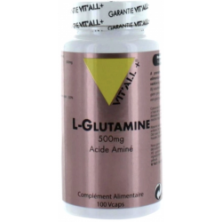 L-GLUTAMINE 500MG 100GELS | VITALL + chez Etik&Bio
