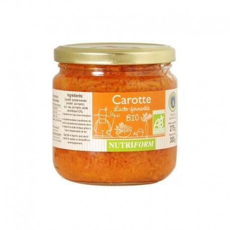 Carottes lacto-fermentees 380g Nutriforme  dans votre magasin bio en ligne Etiketbio.eu