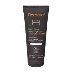 Shampooing douche esprit vertiver 200ml Florame  dans votre magasin bio en ligne Etiketbio.eu