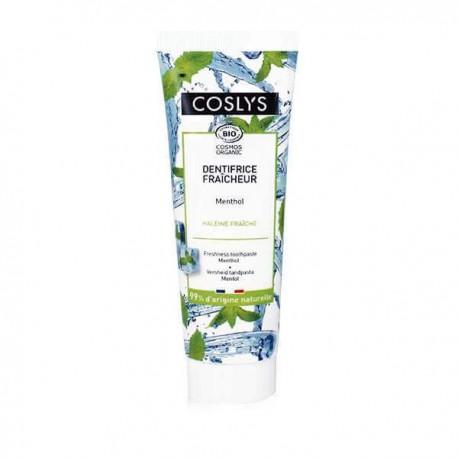 Dentifrice fraicheur menthol Coslys  dans votre magasin bio en ligne Etiketbio.eu
