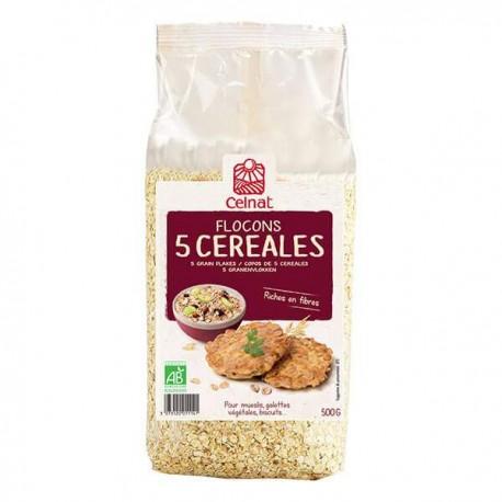 Flocons 5 cereales 500 g Celnat dans votre magasin bio en ligne Etiketbio.eu Flocons 5 cereales 500 g Celnat dans votre magasin bio en ligne Etiketbio.eu