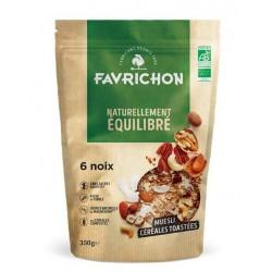 Muesli 6 noix 350g Favrichon  dans votre magasin bio en ligne Etiketbio.eu