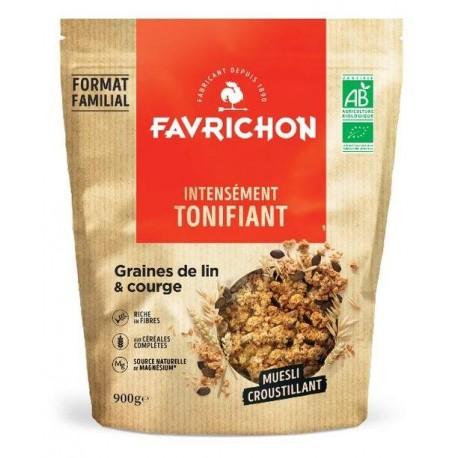 Muesli croustillant intensement graines de lin et courges 900gr Favrichon dans votre magasin bio en ligne Etiketbio.eu Muesli croustillant intensement graines de lin et courges 900gr Favrichon dans votre magasin bio en ligne Etiketbio.eu