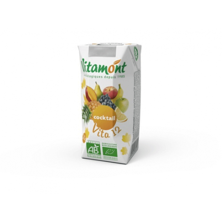 TETRA JUS VITA 12 FRUITS 20CL | VITAMONT | Acheter sur EtiketBio.eu