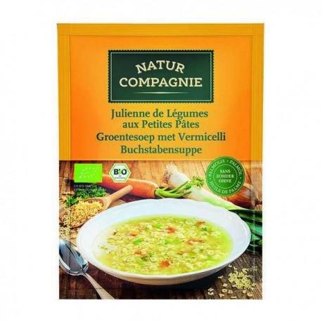JULIENNE DE LEGUMES AUX PETITES PATES NATURE COMPAGNIE dans votre magasin bio en ligne Etiketbio.eu JULIENNE DE LEGUMES AUX PETITES PATES NATURE COMPAGNIE dans votre magasin bio en ligne Etiketbio.eu