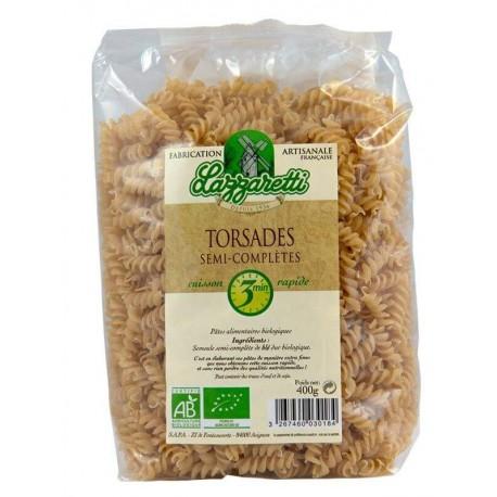 Torsade 1/2 complet cuisson rapide 400g Lazaretti dans votre magasin bio en ligne Etiketbio.eu Torsade 1/2 complet cuisson rapide 400g Lazaretti dans votre magasin bio en ligne Etiketbio.eu