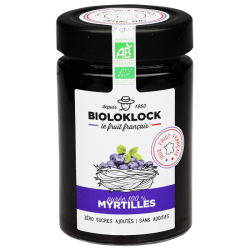 Puree de myrtille france 190g Biolo’Klock  dans votre magasin bio en ligne Etiketbio.eu