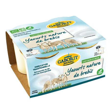 YAOURT 1/2 ECREME NATURE AU LAIT DE BREBIS 4X125G YAOURT 1/2 ECREME NATURE AU LAIT DE BREBIS 4X125G