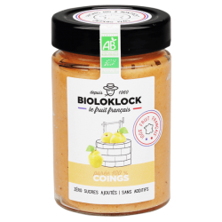 PUREE DE COING FRANCE 190G BIOLO'KLOCK  dans votre magasin bio en ligne Etiketbio.eu