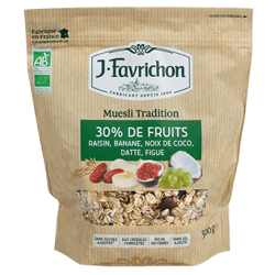 Muesli tradition 30% de fruits 500g Favrichon dans votre magasin bio en ligne Etiketbio.eu