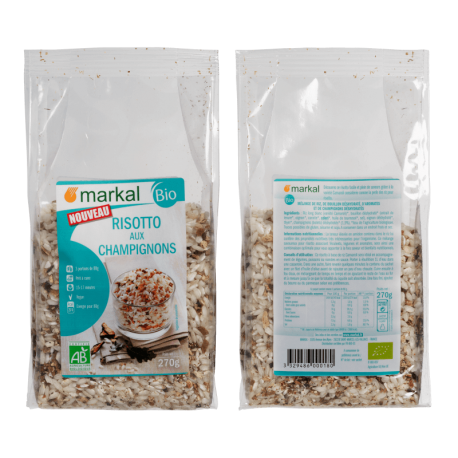 RISOTTO AUX CHAMPIGNONS 270G | MARKAL | Acheter sur EtiketBio.eu