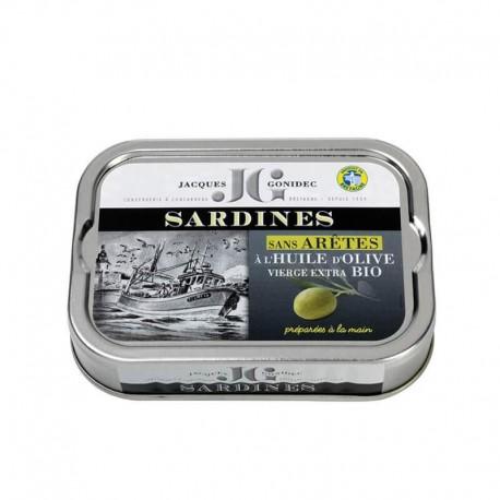 SARDINES SANS ARRETE A L'HUILE D'OLIVE VIERGE EXTRA 115G | JACQUES ...