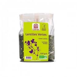 LENTILLES VERTES 500G CELNAT  dans votre magasin bio en ligne Etiketbio.eu