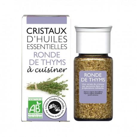 Cristaux huile essentielle ronde de thym Aromandise dans votre magasin bio en ligne Etiketbio.eu Cristaux huile essentielle ronde de thym Aromandise dans votre magasin bio en ligne Etiketbio.eu