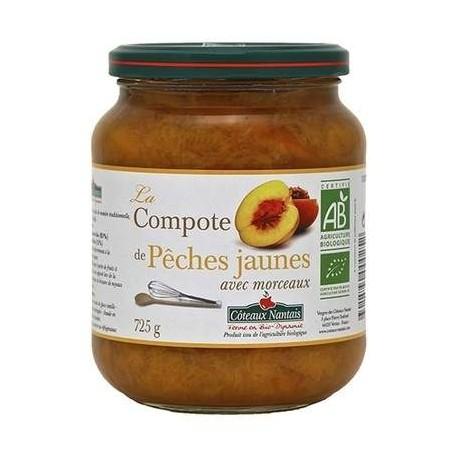 COMPOTE PECHE JAUNE 725 G | COTEAUX NANTAIS | Acheter sur EtiketBio.eu