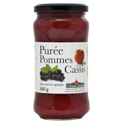 PUREE POMME CASSIS SANS SUCRE 360G COTEAUX NANTAIS  dans votre magasin bio en ligne Etiketbio.eu