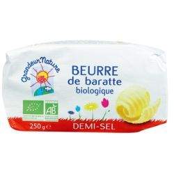 BEURRE DE BARATTE 1/2 SEL 250G GRANDEUR NATURE dans votre magasin bio en ligne Etiketbio.eu