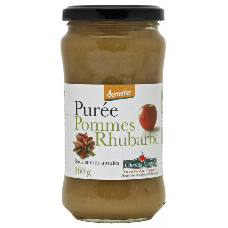 PUREE POMME RHUBARBE SANS SUCRE 360G PUREE POMME RHUBARBE SANS SUCRE 360G