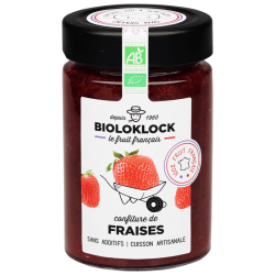 Confiture fraise france 230g Biolo’Klock  dans votre magasin bio en ligne Etiketbio.eu