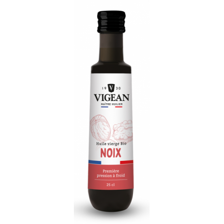 Huile vierge noix 25cl VIGEAN  dans votre magasin bio en ligne Etiketbio.eu