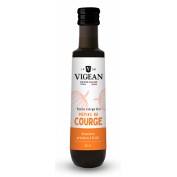 Huile vierge pepins courge 25cl VIGEAN  dans votre magasin bio en ligne Etiketbio.eu