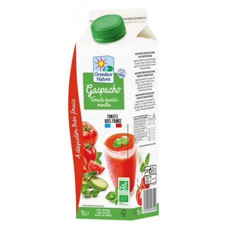 Gaspacho tomate basilic menthe 1l Grandeur Nature dans votre magasin bio en ligne Etiketbio.eu Gaspacho tomate basilic menthe 1l Grandeur Nature dans votre magasin bio en ligne Etiketbio.eu