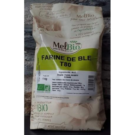 FARINE DE BLE T80 1KG | MELBIO | Acheter sur EtiketBio.eu