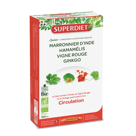 Quatuor vigne rouge circulation bio 20 amp cc Super Diet  dans votre magasin bio en ligne Etiketbio.eu