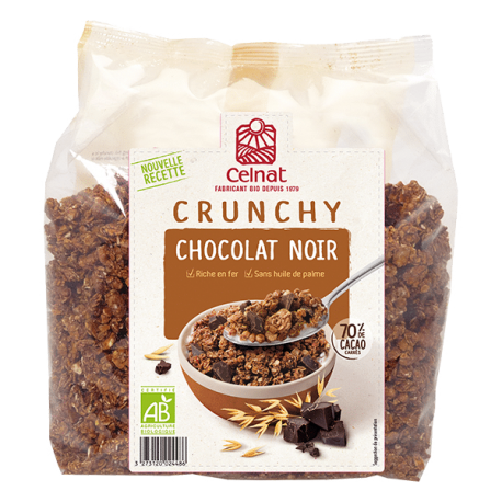 CRUNCHY CHOCOLAT NOIR 500G | CELNAT | Acheter sur EtiketBio.eu