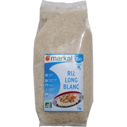 Riz long blanc 1kg Markal dans votre magasin bio en ligne Etiketbio.eu