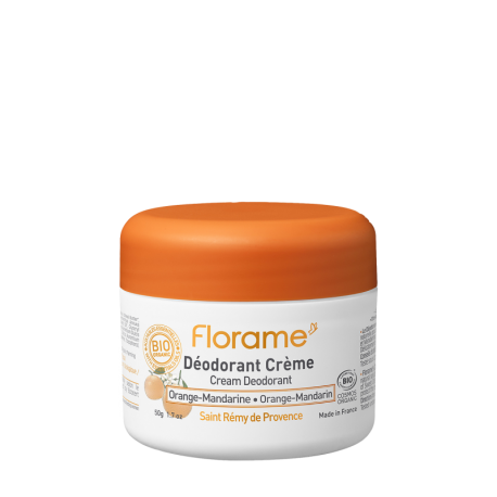 Deodorant creme orange mandarine 50gr Florame  dans votre magasin bio en ligne Etiketbio.eu