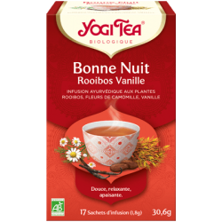 YOGI TEA BONNE NUIT ROOBOIS 17 SACHETS YOGI TEA  dans votre magasin bio en ligne Etiketbio.eu