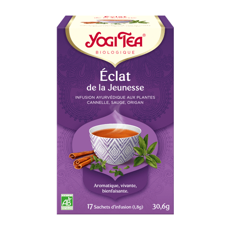 INFUSION ECLAT DE JEUNESSE (17 INFUSETTES) YOGI TEA dans votre magasin bio en ligne Etiketbio.eu INFUSION ECLAT DE JEUNESSE (17 INFUSETTES) YOGI TEA dans votre magasin bio en ligne Etiketbio.eu