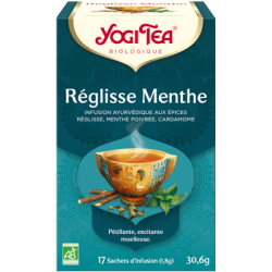 YOGI TEA REGLISSE MENTHE 15 SACHETS 30.6 YOGI TEA  dans votre magasin bio en ligne Etiketbio.eu