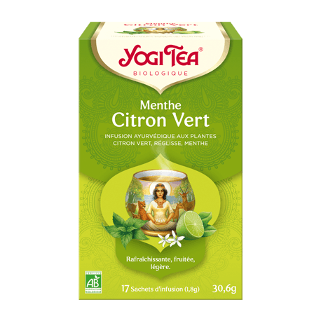 INFUSION MENTHE CITRON VERT (17 INFUSETTES) | YOGI TEA | Acheter su...