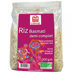 RIZ BASMATI 1/2 COMPLET 500G | CELNAT | Acheter sur EtiketBio.eu