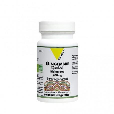 Gingembre bio* 200mg extrait standardisé Vit'all + dans votre magasin bio en ligne Etiketbio.eu Gingembre bio* 200mg extrait standardisé Vit'all + dans votre magasin bio en ligne Etiketbio.eu