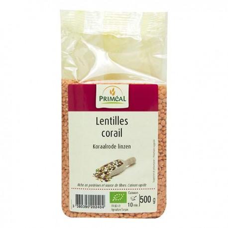 LENTILLES CORAIL 500G | PRIMEAL | Acheter sur EtiketBio.eu