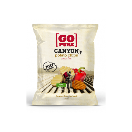 Chips de pomme de terre paprika 125g Go Pure dans votre magasin bio en ligne Etiketbio.eu Chips de pomme de terre paprika 125g Go Pure dans votre magasin bio en ligne Etiketbio.eu