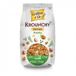 Krounchy noisettes proteines 500g Grillon d'Or  dans votre magasin bio en ligne Etiketbio.eu