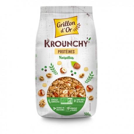 KROUNCHY NOISETTES PROTEINES 500G | GRILLON D'OR | Acheter sur Etik...