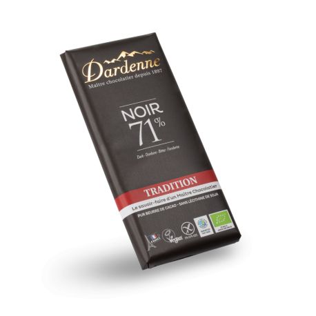 TABLETTE CHOCOLAT NOIR 71% 100G | DARDENNE | Acheter sur EtiketBio.eu