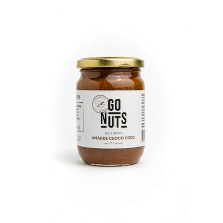 PATE A TARTINER AMANDE CHOCOLAT COCO 280G GO NUTS dans votre magasin bio en ligne Etiketbio.eu PATE A TARTINER AMANDE CHOCOLAT COCO 280G GO NUTS dans votre magasin bio en ligne Etiketbio.eu