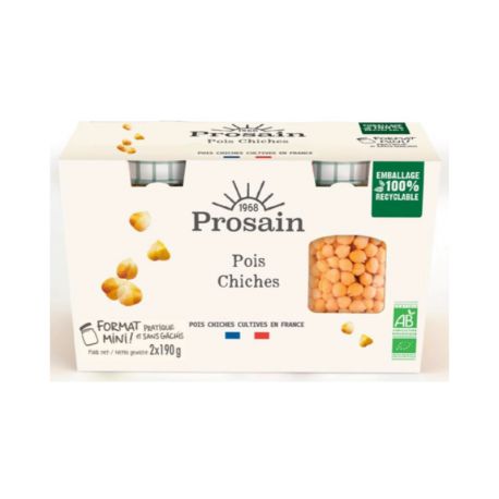 Pois chiches 2x120g Prosain  dans votre magasin bio en ligne Etiketbio.eu