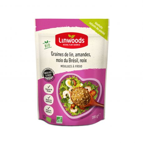 Graines lin amandes noix du bresil noix Linwoods dans votre magasin bio en ligne Etiketbio.eu Graines lin amandes noix du bresil noix Linwoods dans votre magasin bio en ligne Etiketbio.eu